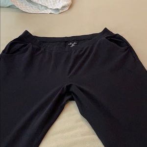 Black knit pants by Kim Rogers